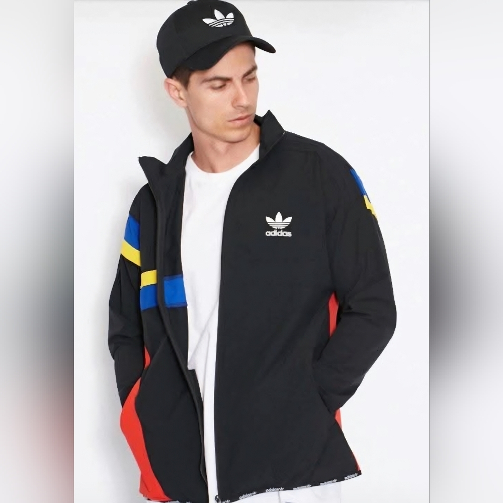 Retro Adidas Originals Color-Block Y2k Track Jacket Windbreaker